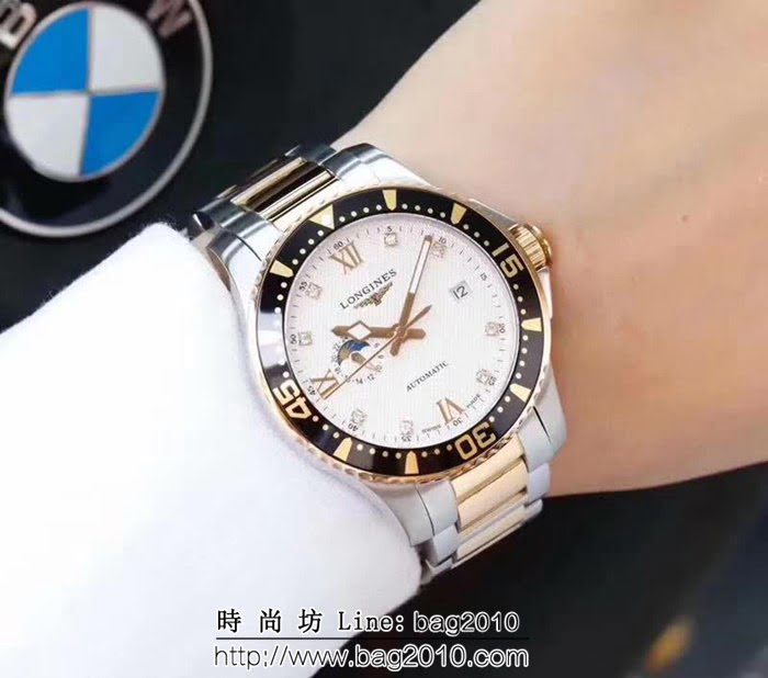 LONGINES浪琴 康卡斯潛水星辰月相系列 高端機械男表 WSS0469